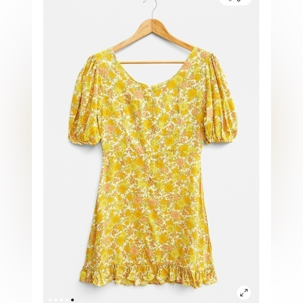 Faithfull THE BRAND AGATHE MINI DRESS_ GREY GARDEN FLORAL PRINT pattern medium - Picture 2 of 13
